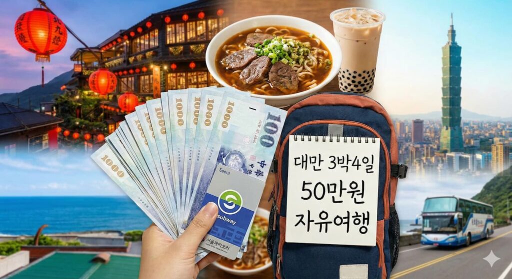 대만 삼박 사일 자유여행 총경비 오십만 원으로 다녀온 가성비 여행 코스 및 예약 꿀팁
